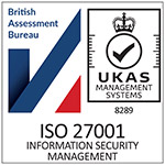 ISO 27001 UKAS certification badge logo